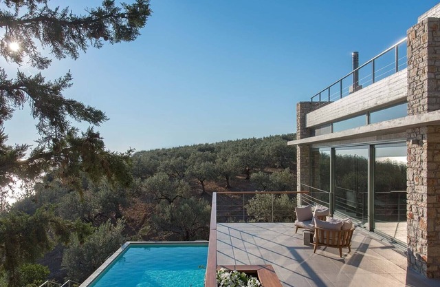 A luxury sea-front villa with private pool, near Nafplio