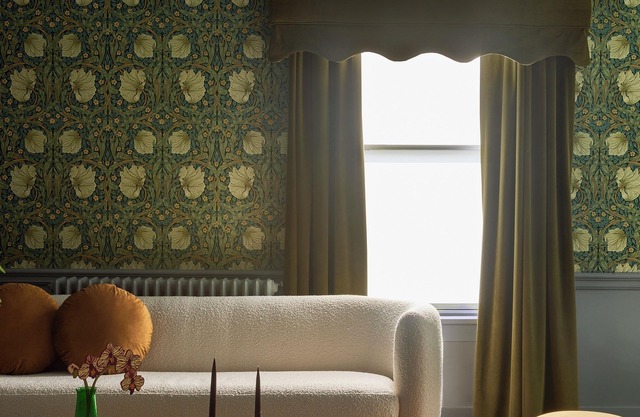 A spacious two bedroom suite filled with bold wallpaper & sophisticated charm