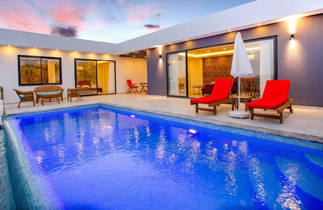 A stunning contemporary villa with views towards the sea at Patara.