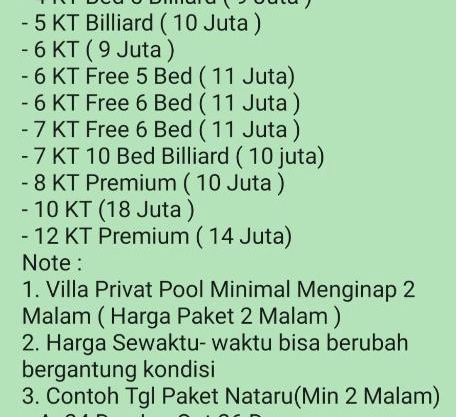 AGV Telp kosong delapan lima tujuh empat delapan 3458 enam empat Banyak Tipe Bayar Offline paket nataru wajib menginap minimal 2 malam