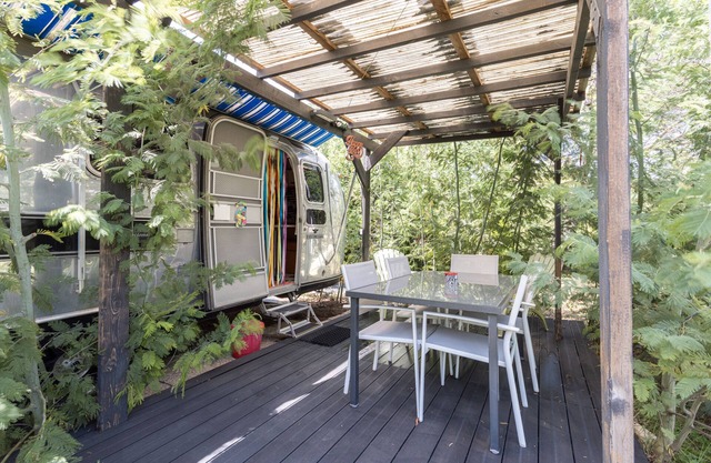 AirStream caravan with pool and Wi-Fi access