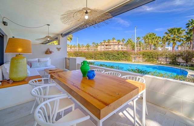 Altamar Plus Namaste Apartment Javea Arenal, with AC, Terrace, and Pool