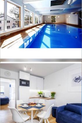 Apartament 1B Niebieskie Apartamenty Poddąbie dawniej Blue Marine z basenem krytym, odkrytym, salą zabaw, animacjami
