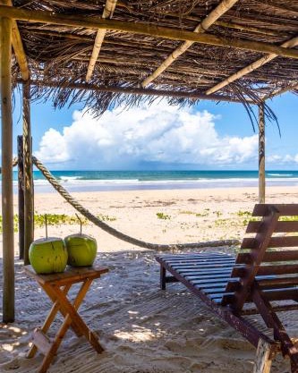 Apartamento pé na areia em Algodões, Península de Maraú Bahia