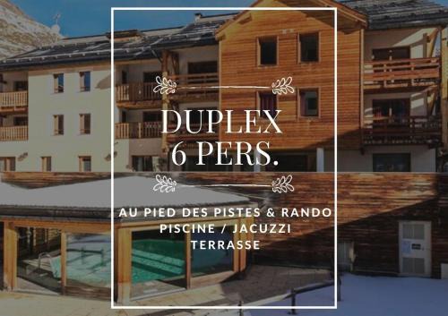 Appartement Abries - Jacuzzi et piscine - Pied des pistes - Duplex 6 personnes - Résidence étoilée
