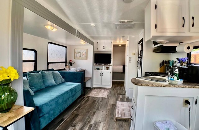 Backyard Glamping in Camper RV