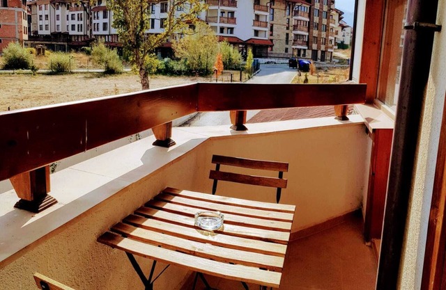 Bansko Belvedere apartment just a few steps from the gondola lift.