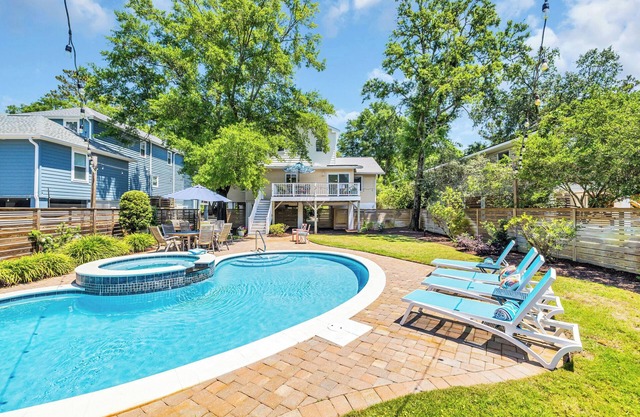 Beach house with a private swimming pool located at North Litchfield Beach in Pawleys Island.