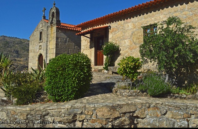 Beautiful flowered granite walkways in the heart of this historic castle village