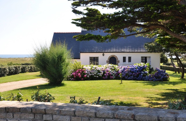Breton house on the beach