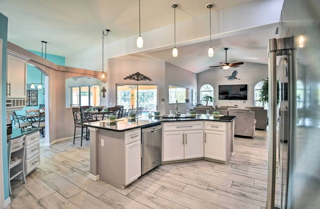Canal-Front Palm Coast Home w/Pool, Theater Room!
