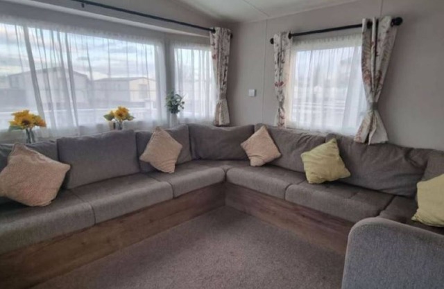 Caravan in Jaywick, Jaywick sand, Clacton-On-Sea, UK