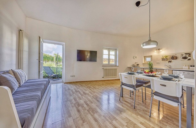 Centrally located apartment with garage & small outdoor area