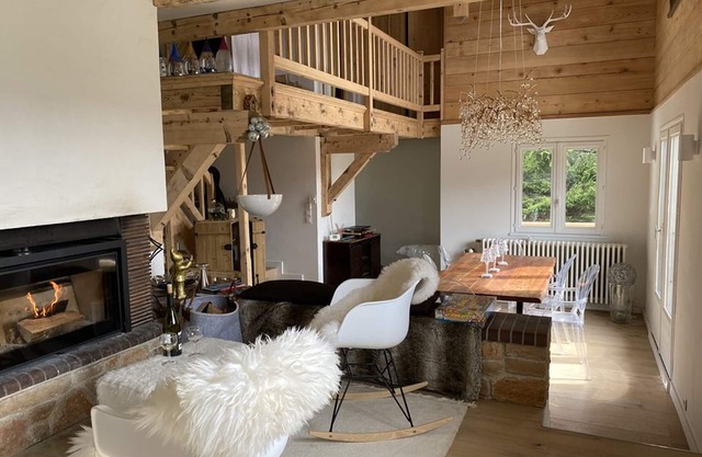 Chalet for 10 with fireplace and Norwegian bath