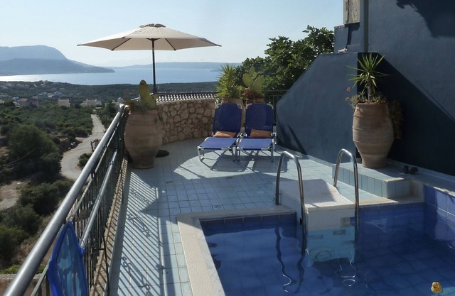 Charming Chania area villa with panoramic sea views and private pool. Sleeps 5