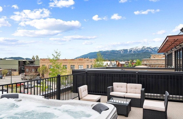 Chic Downtown Whitefish Condo with Private Hot Tub
