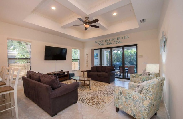 Chic Naples Retreat with Private Heated Pool and Lanai