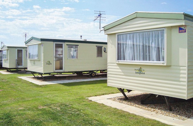 Comfortable caravan with one double and one twin.
