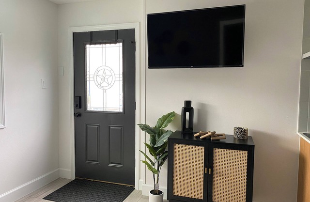 Cozy 1-BR/1-BA Modern Tiny Home w/Pool & Hot Tub & Spacious Yard w/Covered Patio