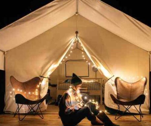Cozy Glamp Tents at Wildland Gardens