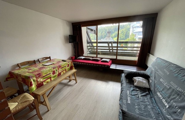 Cozy Studio with Balcony in Ski Resort, South Exposure, Convenient Location