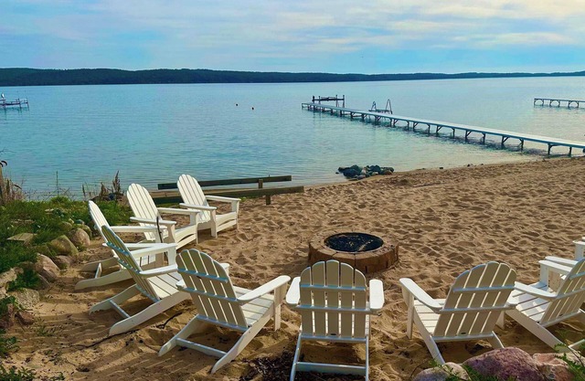 Crystal Lake Hillside with Private Sandy Beach and Hot Tub!