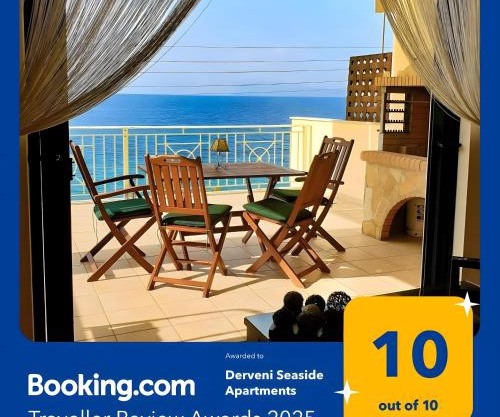 Derveni Seaside Apartments - Deluxe Sea View Penthouse Jacuzzi-BBQ & Groundfloor Garden View Apartment