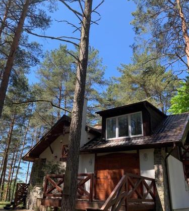 Domek wypoczynkowy w lesie nad jeziorem