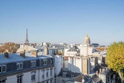 Eiffel Tower view terrace Saint Germain des Pres