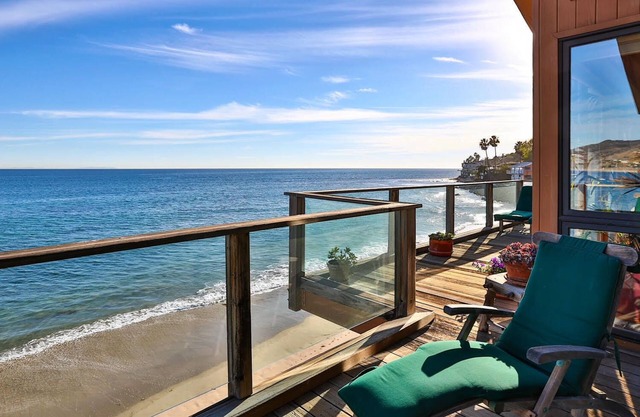 Fabulous five bedroom Malibu beach house on a dry private beach