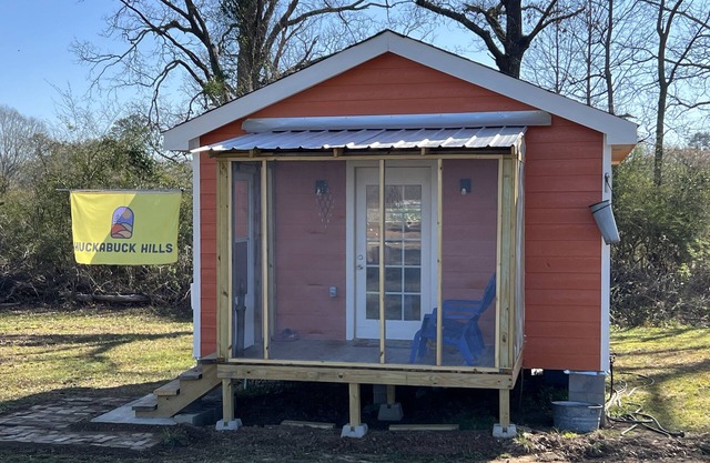 Forest cabin with all modern conveniences. Sixteen private acres. No pets.