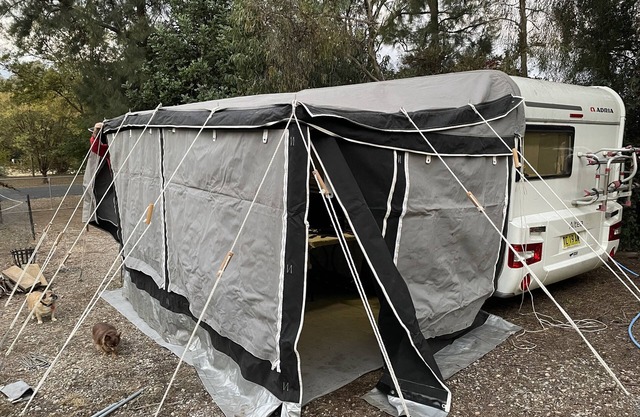 Fully self contained caravan on rural 1.5 acre property.