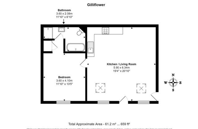 Gilliflower -luxury and romantic, 1 bedroom cottage, dog friendly