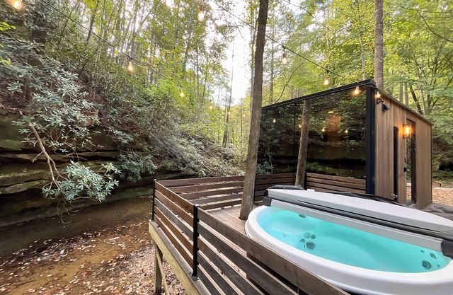 “Glass House” #1 - Modern Mirror Home w/Hot-tub