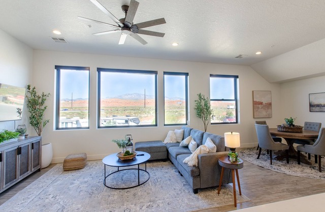 Gorgeous Desert Loft in Southern Utah with views, pool, hot tub and firepits.