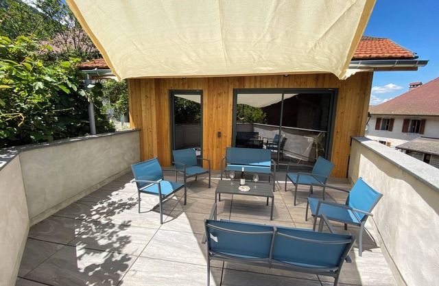 Grange Rénovée, Esprit Loft, à six Minutes du Lac Dannecy vue sur le Mont-blanc
