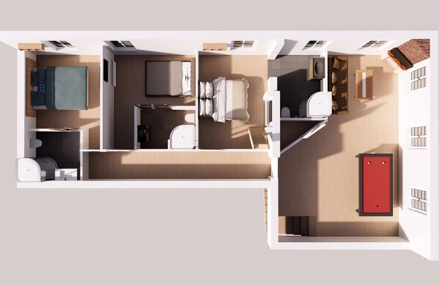 Guest house, 6 adults and 3 children maximum