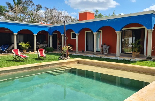 Hacienda Cholul pool, harmony and fun
