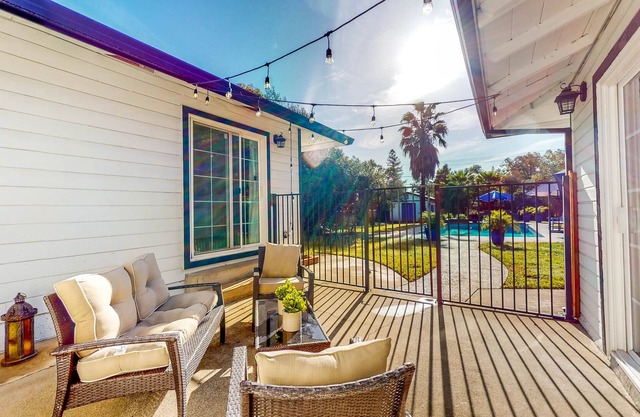 Half-Acre Haven near Sights with Private Pool, Full Kitchen, Jetted Tub