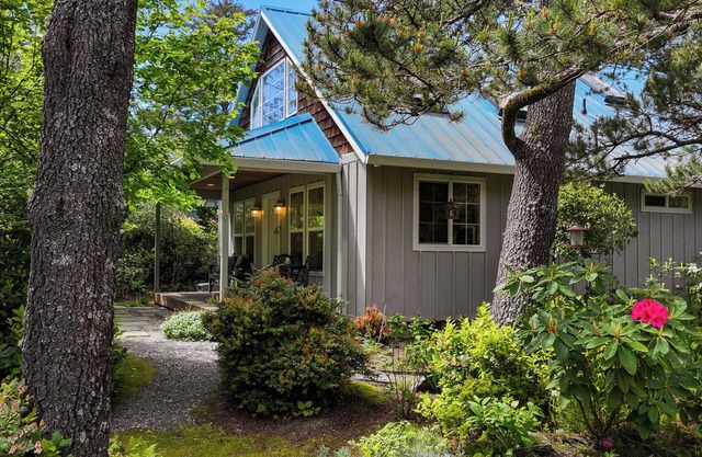 Home with lots of character! Surrounded by trees, close to Nehalem Bay State Park and the beach.