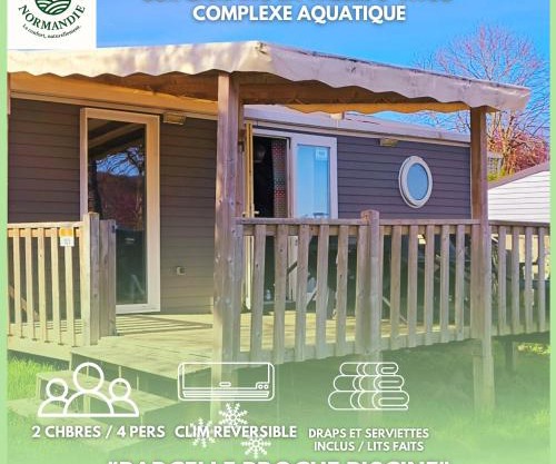 Houlgate-153- Mobilhome cosy 4 personnes Camping 5 étoiles