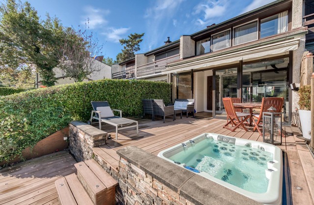 House feet in the water