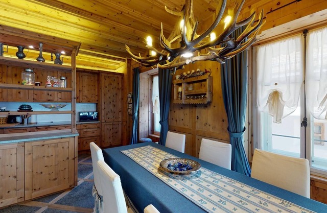 In the heart of the charming village of Pontresina, right next to the famous Hot