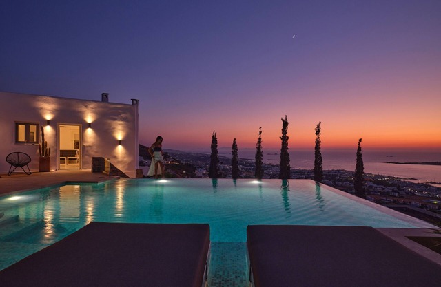 Infinity sea view hillside villa with private pool