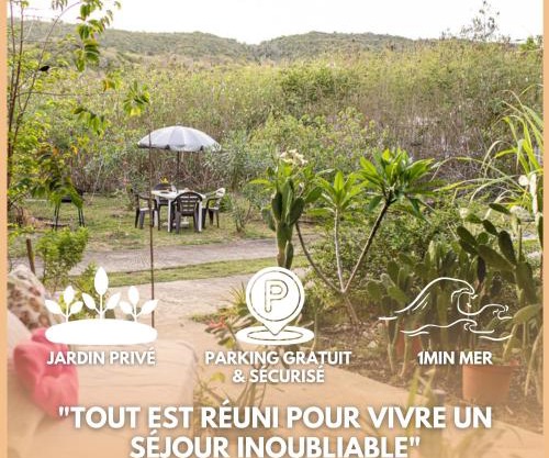 Le Tropical Nest - Idéal Couple & Famille - Jardin Privé - MER - Parking Privé - Quartier Calme - Clim - Wifi HD - 5min Plages - Linge de maison fourni gratuit