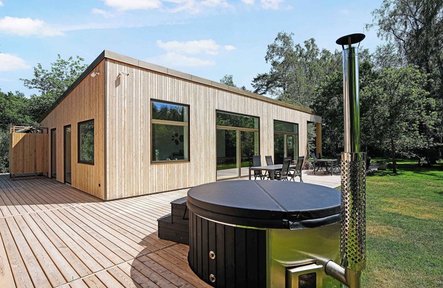 Luxurious wooden house in idyllic surroundings