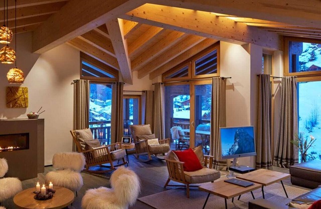 Luxury Apartment rental for 10 people with View in Zermatt center with wellness spa