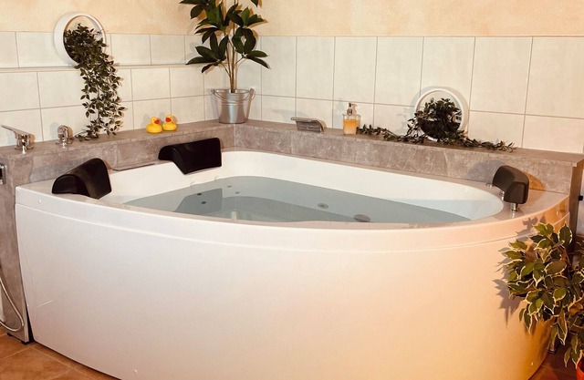Luxury apartment with its own whirlpool & fireplace / use of the wellness area incl.