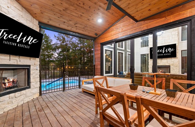Luxury Cabin with Pool, Hot Tub, Stocked Pond