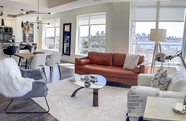 Luxury furnished executive suite with fireplace